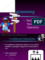 Programming: Statements & Relational Operators