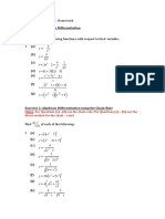 Differentiation HW