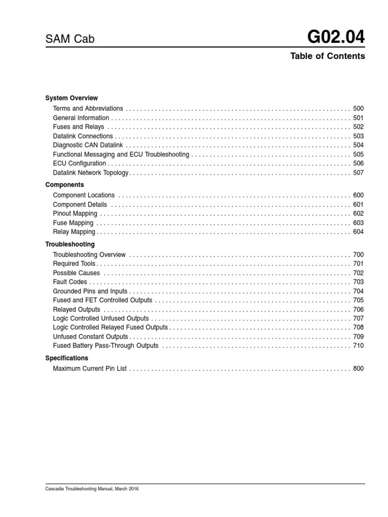 Freightliner Cascadia SAM Cab Overview | PDF | Manufactured Goods ...