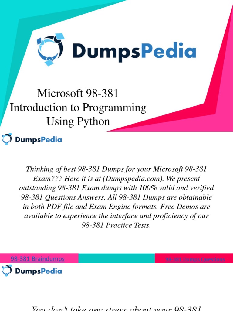 Exam 98 381 Introduction To Programming Using Python Pdf