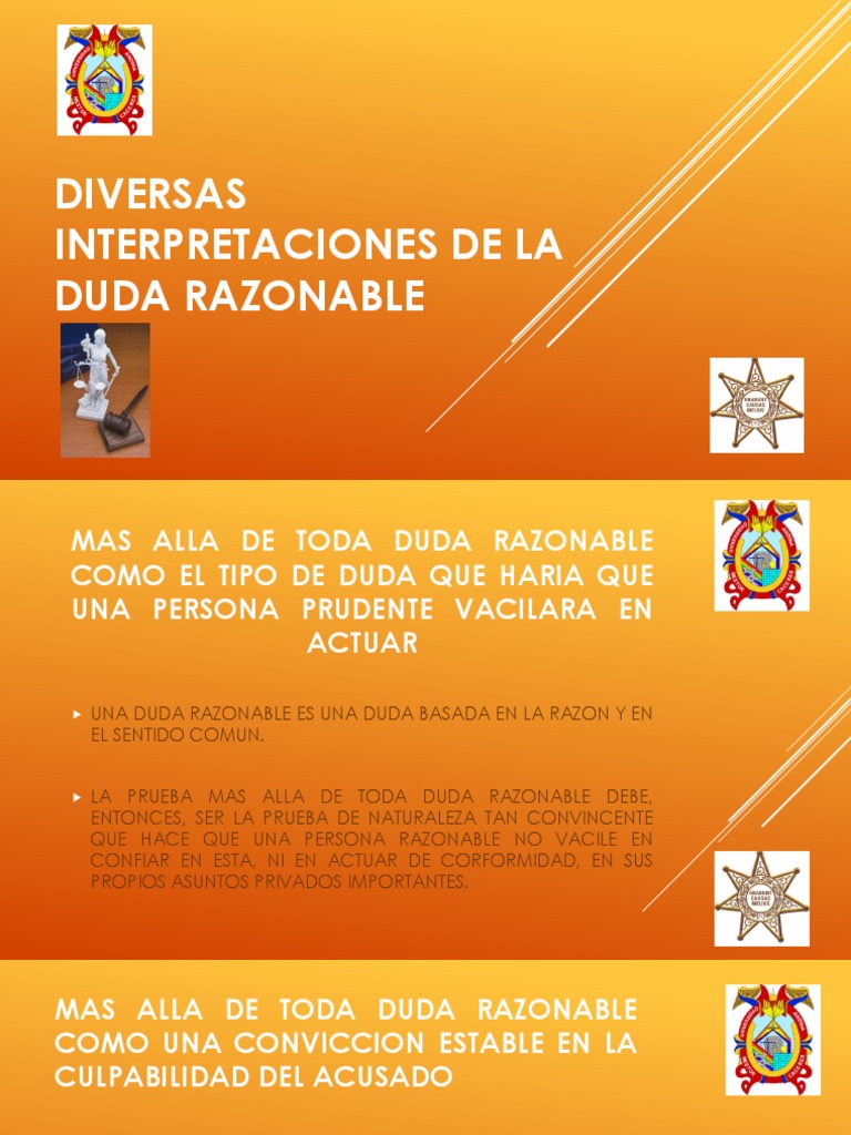 Interpretaciones de la Duda Razonable | PDF | Juez | Verdad
