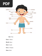 Partes Del Cuerpo en Qeqchi | PDF