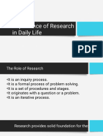 Importance of Research in Daily Life