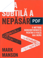 Mark Manson Arta Subtila A Nepasarii PDF