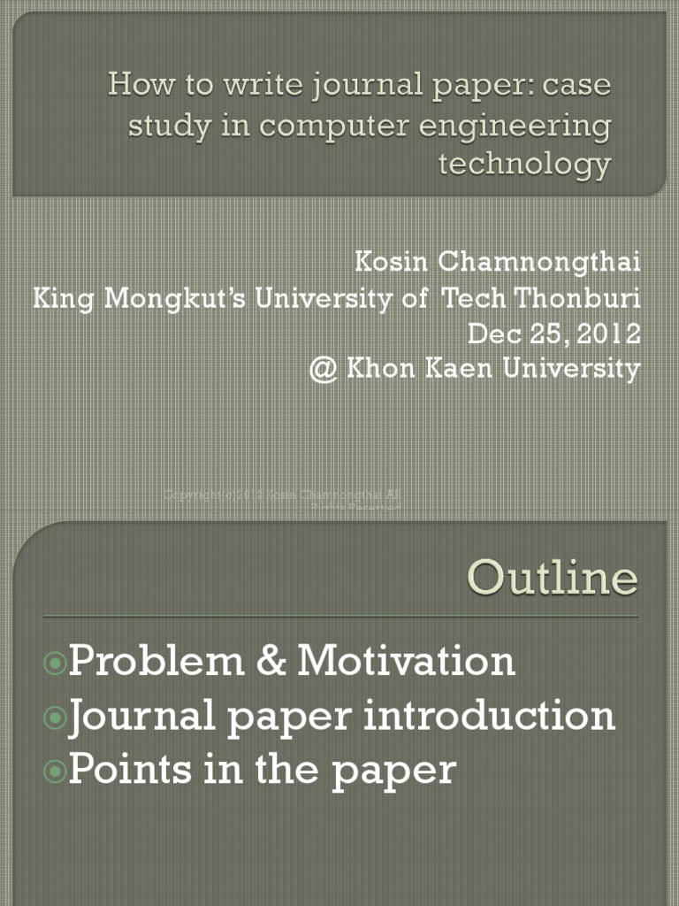 How To Write Journal Paper | PDF | Areas Of Computer Science | Cognition