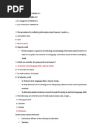 Soal Need Analysis