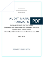 Audit Manual - SME - 2018-19 - Formats