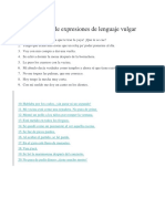 20 Ejemplos de Expresiones de Lenguaje Vulgar