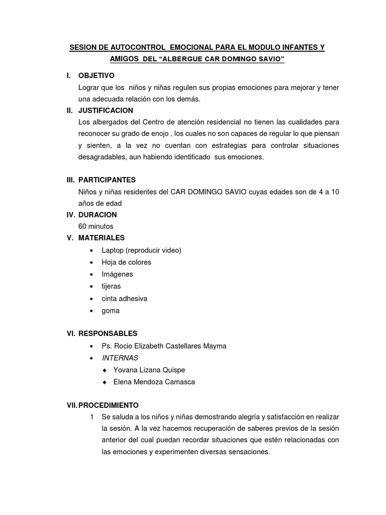 Autocontrol Emocional en Niños | PDF | Ira | Las emociones