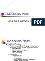 Java Security Model: COEN 351: E-Commerce Security