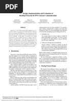 Design, Implementation and Evaluation of Routing Protocols For Ipv6 Anycast Communication