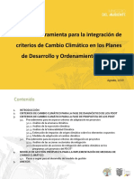 Integración de Los Criterios de Cambio Climático en Los Planes de Desarrollo