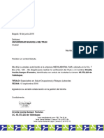 Carta Verificacion Titulo - Especializacion