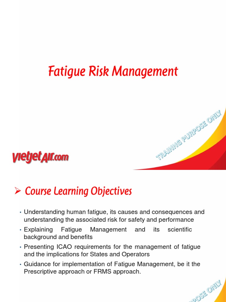 Fatgue Risk Management - Final | PDF | Sleep | Circadian Rhythm