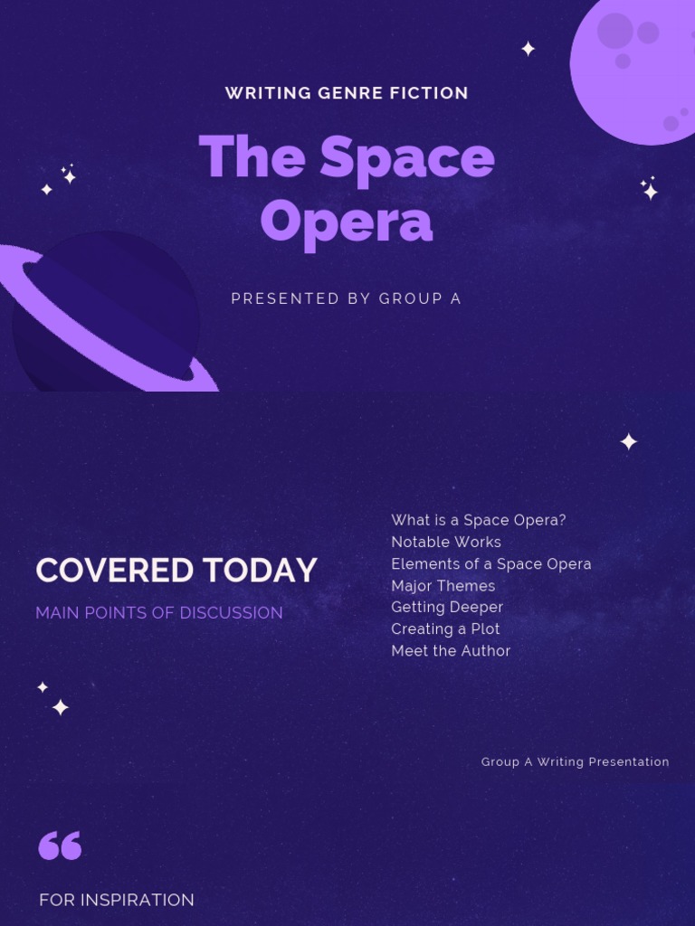 Writing Genre Fiction: The Space Opera | PDF | Space Opera | Science ...