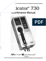 Mettler Sonicator 730 Ultrasound Therapy - Maintenance Manual PDF
