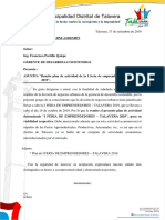 Informe 01 Remito Plan de Actividad de La I Feria de Emprendimiento