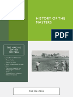 history of the masters 