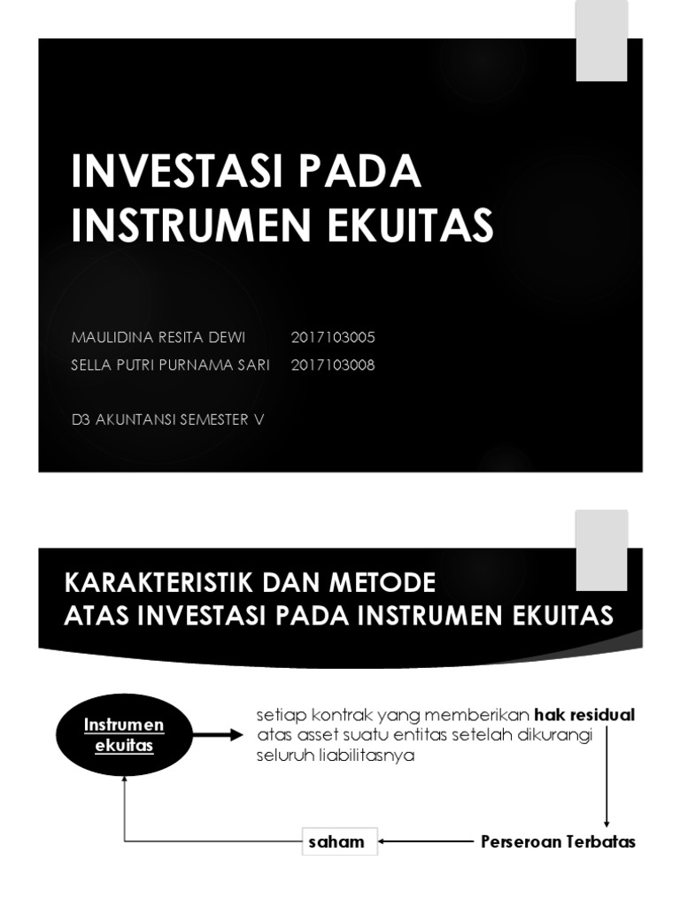 Akuntansi Keuangan Lanjutan Investasi Pada Instrumen Ekuitas