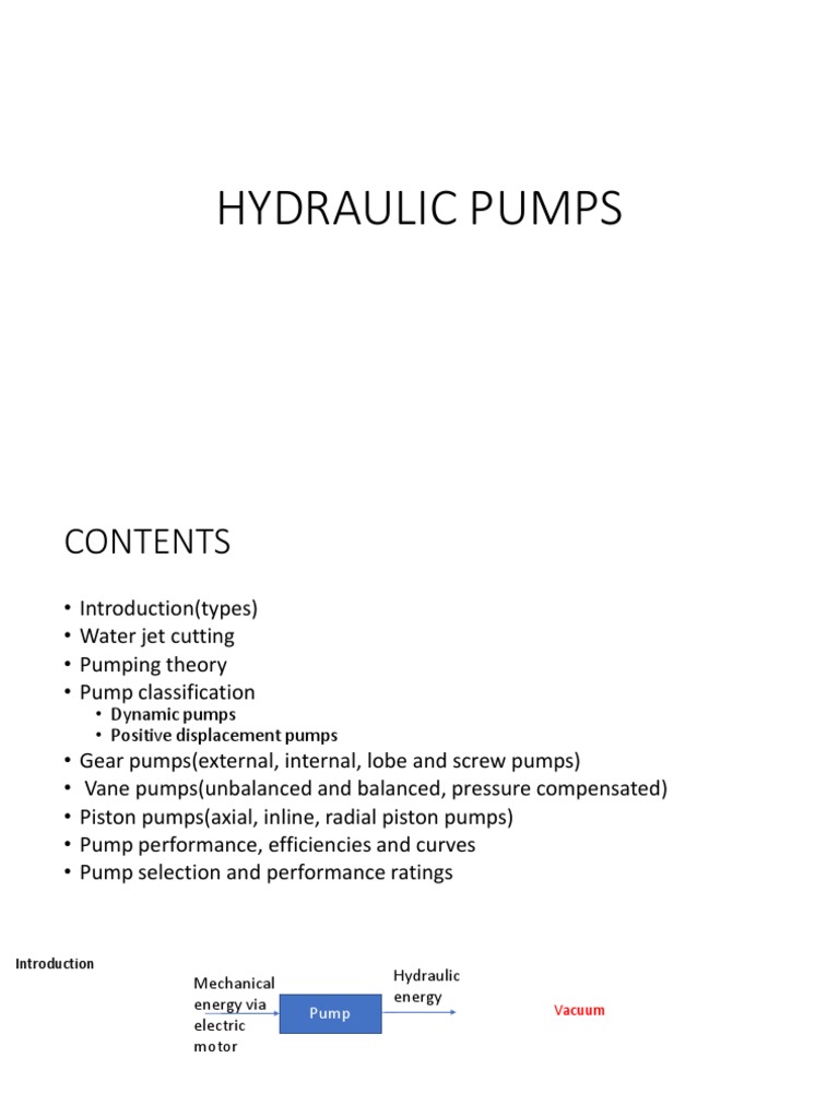 Hydraulic Pumps | PDF | Pump | Gear