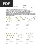 Worksheet - Congruent Triangles Packet PDF