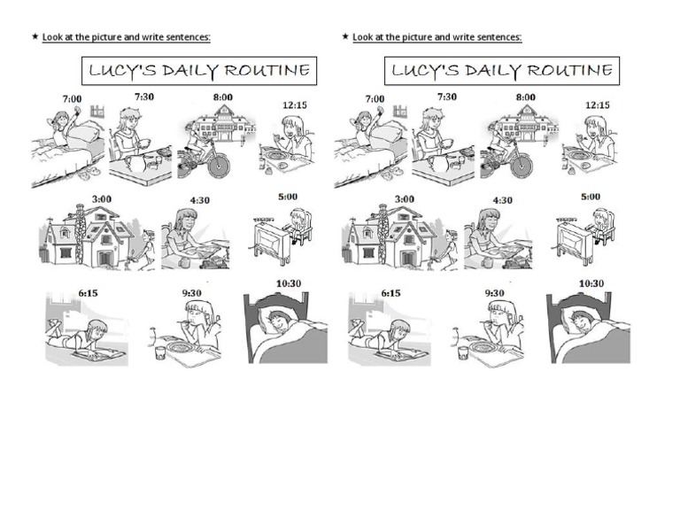 Look at The Picture and Write Sentences: Look at The Picture and Write ...