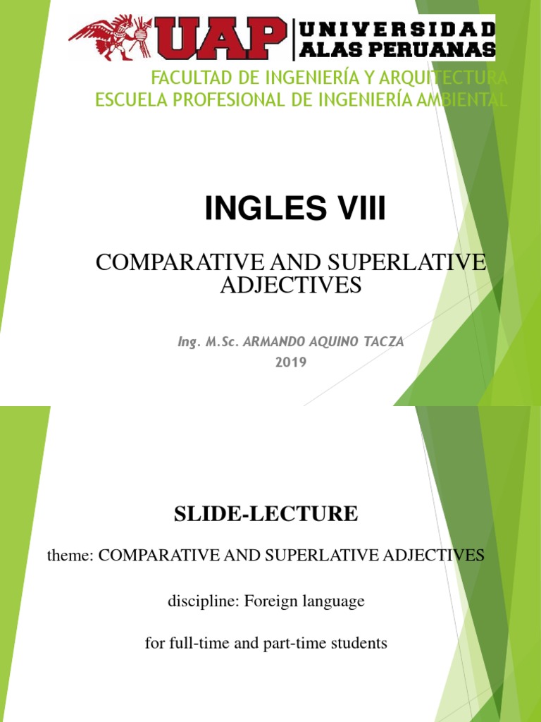 Ingles Viii: Comparative and Superlative Adjectives | PDF | Adjective ...