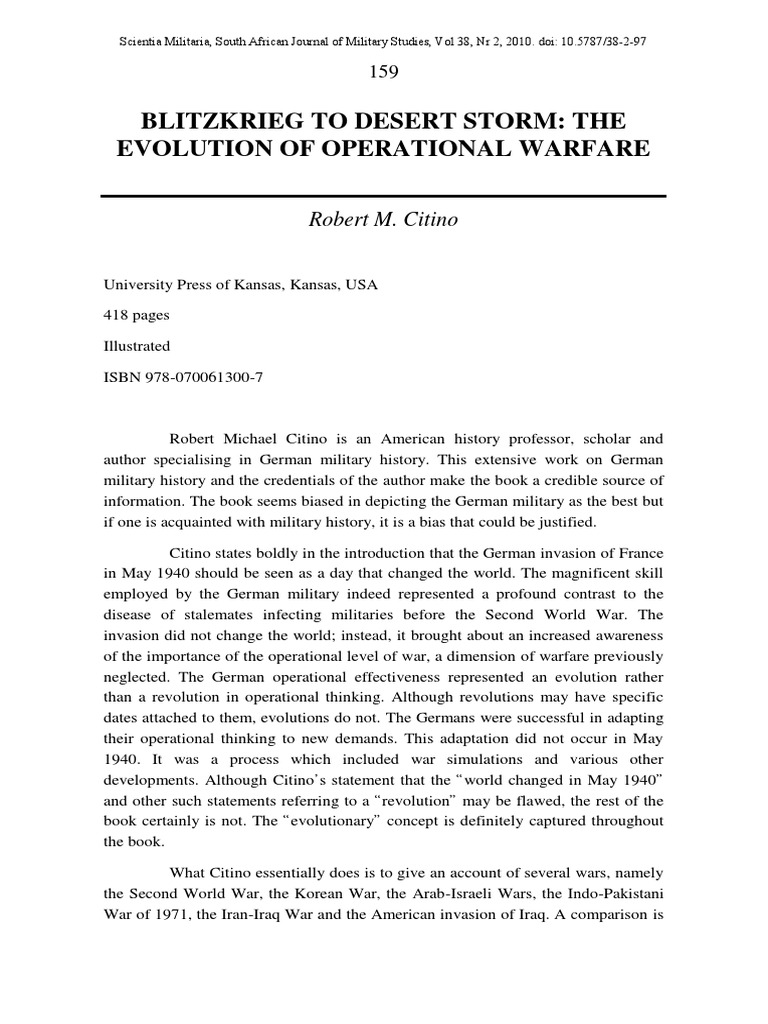 Evolution Warfare Synopsuis | PDF | Blitzkrieg | Maneuver Warfare
