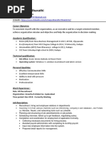 Bharathi HR Resume