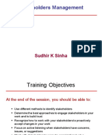 Stakeholders Management: Sudhir K Sinha