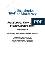 Practice #5: Flow Over A Broad Crested Weir.: Hydraulics Lab Professor: Jose Manuel Molano Martínez
