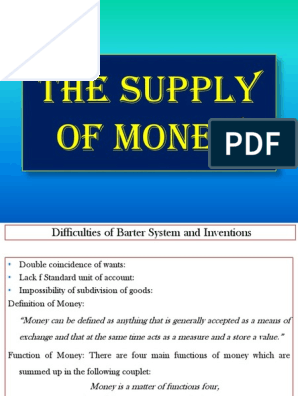 functions of money supply