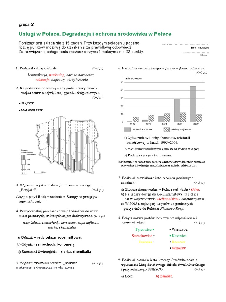 Przemysł W Polsce Sprawdzian Oblicza Geografii 3