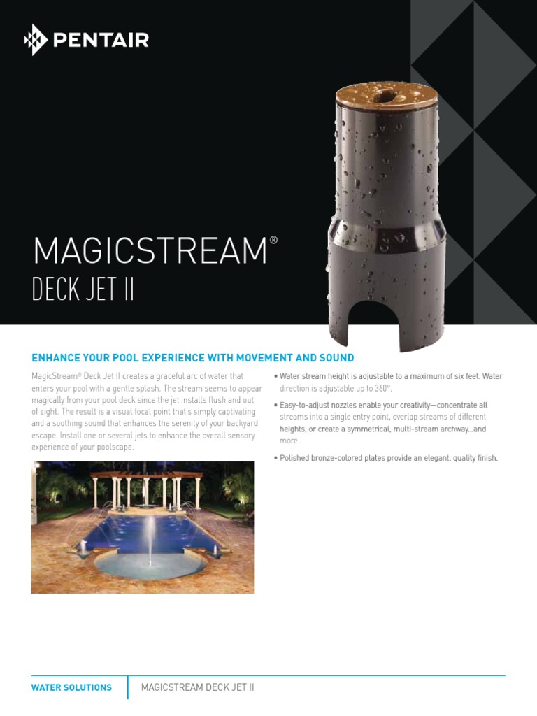Magicstream: Deck Jet Ii | PDF | Water | Applied And Interdisciplinary ...