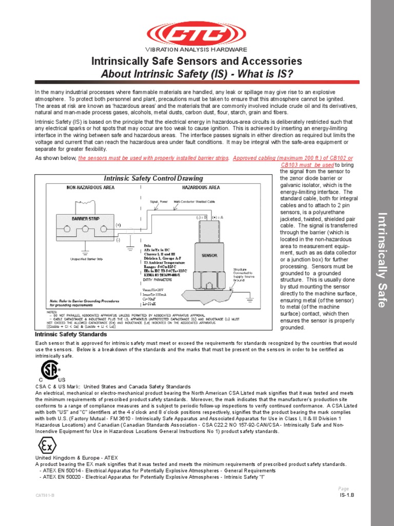 Intrinsically Safe Sensors Overview | PDF | Electricity | Electromagnetism