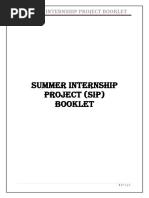 Summer Internship Booklet For Students