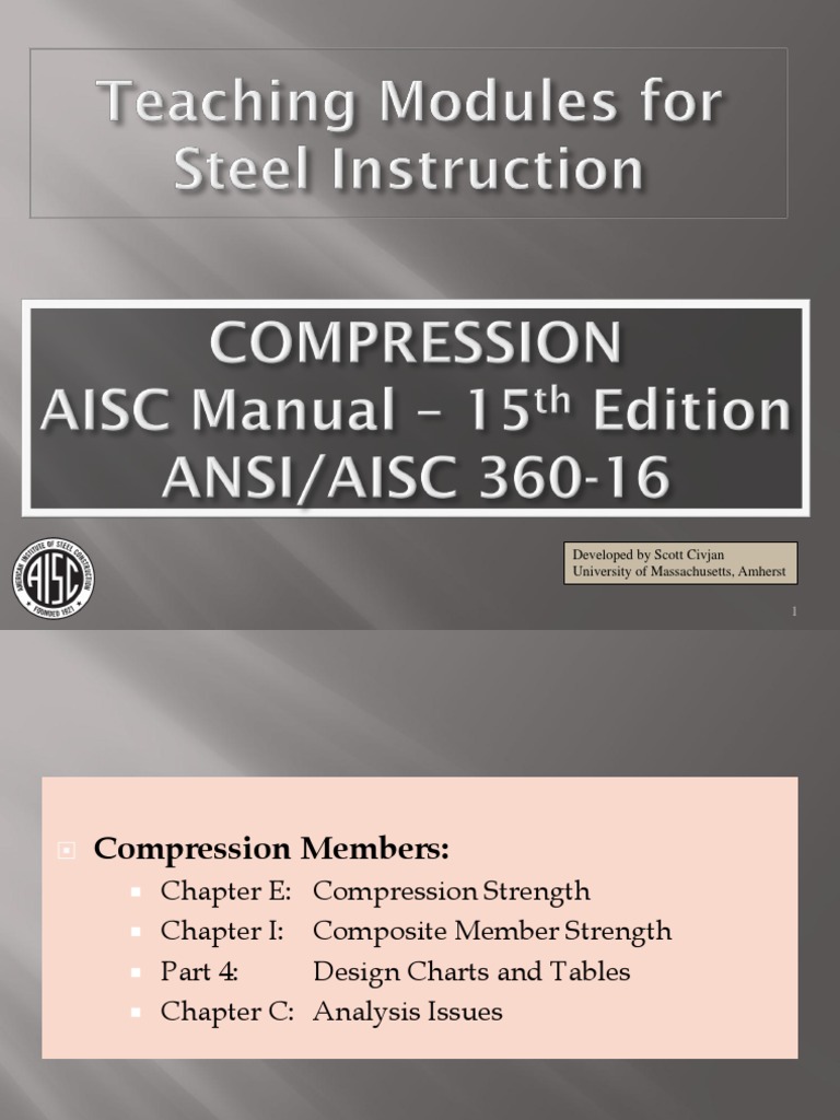 Compression Manual | PDF | Buckling | Structural Engineering