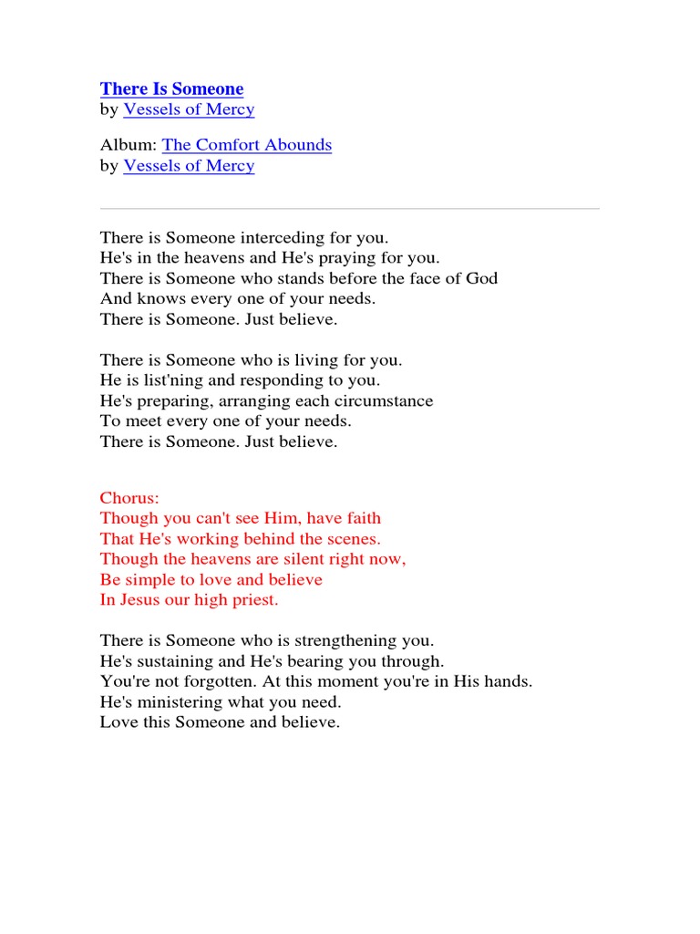 The Comfort Abounds Lyrics Mercy Jesus