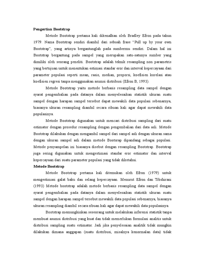 Pengertian bootstrap pdf