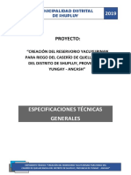 8.1. Especificaciones Tecnicas Generales