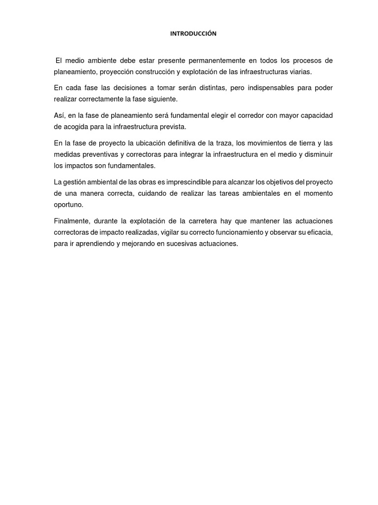 Eia Carreteras | PDF | Evaluación de impacto ambiental | Entorno natural