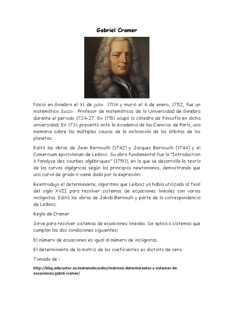 Gabriel Cramer PDF
