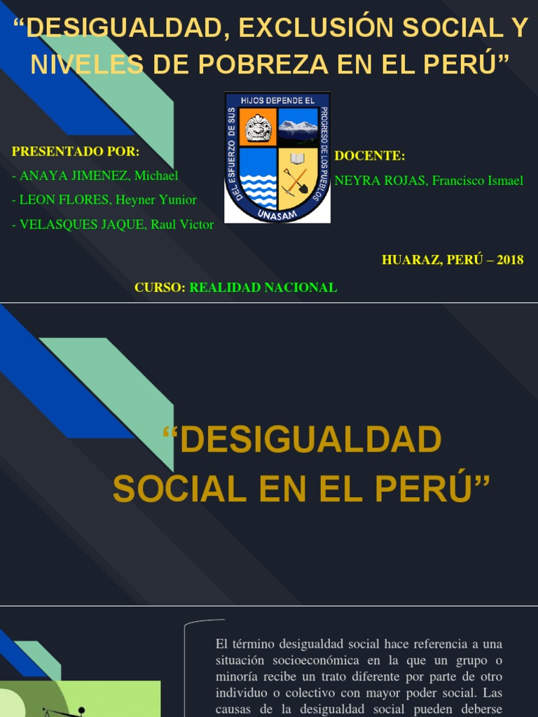 Desigualdad y Pobreza en el Perú | PDF | Desigualdad social ...
