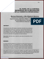 El Papel de La Corteza Cerebral en Las Conductas