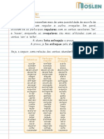 Verbos abundantes: particípios regulares e irregulares