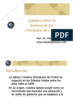 Apuntes para La Historia de La Iglesia Cristiana (Discipulos de Cristo)