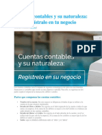 Cuentas Contables y Su Naturaleza