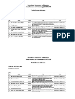 International Conferences On Education, Social Sciences and Technology (ICESST) 2018 Parallel Session Schedules