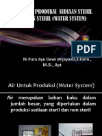 Water Use in Steril and Non Steril Product