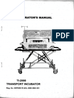 Baby Incubator - GEA - TI 2000 - User Manual